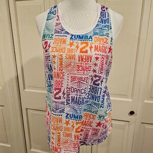 Zumba Libre White Tank Top Size M